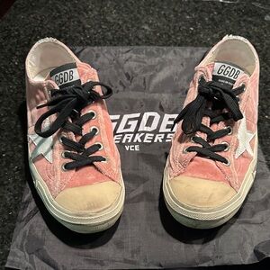 Golden Goose Pink and White Sneakers